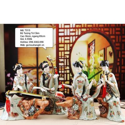 Bộ tượng Tứ Cầm hàng đẹp